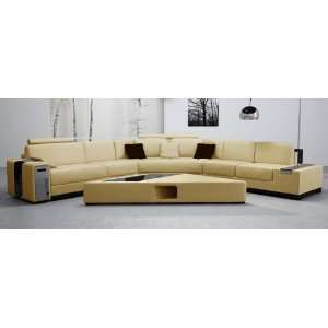  Diamond Leather Sectional Sofa Set