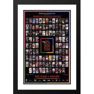  AFI   100 Years of Laughs 32x45 Framed and Double Matted 