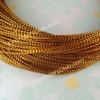 100 Yard Gold Metallic String Craft Bead Gift Box Bow Cord Jewelry 1mm 