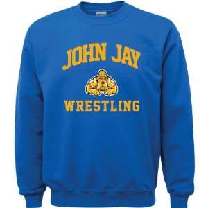   Royal Blue Youth Wrestling Arch Crewneck Sweatshirt: Sports & Outdoors