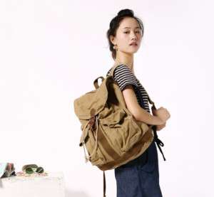 Canvas Handbag Bag Purse Backpack Kitbag Knapsack B006  