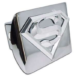  Superman 3D Logo and Chrome Metal Trailer Hitch Cover 