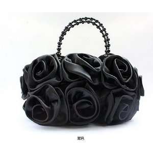 Simple & Elegant 3d Roses Bridal Accessories Beaded Handbag Evening 