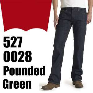 Levis 527 Mens Bootcut Premium Pounded Green Jeans 0028  