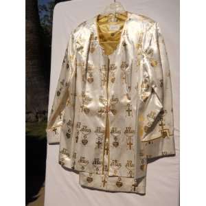 White/Gold 3 piece Skirt Suit   Size 22   $175.99 