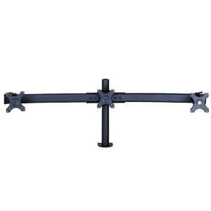   Monitor/TV Desk Mount   Holds 3 Screens, Up to 27, Black: Electronics