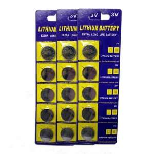  15 Pieces CR2025 3V Lithium Ion Batteries    Only $0.67 