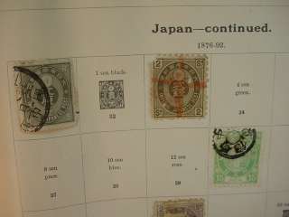 JAPAN 1876 92 1899  1902 STAMPS Page from Old Japanese Collection LOT 