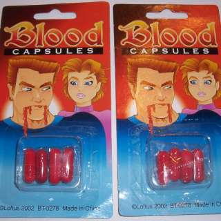 16) Blood Capsules FX MakeUp Halloween Fake Joke Prank  