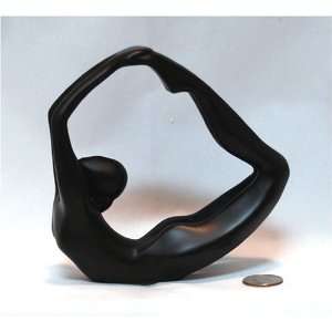 Yoga Positions Acrylic Glass look statue Figurine Black Dhanurasana 