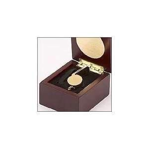  Coach Whistle & Wood Box, Silver or Gold Whistle: Sports 