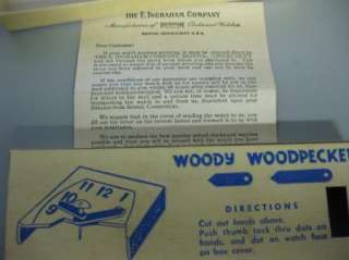 1950s Woody Woodpecker Ingraham Watch NEW MINT & RARE  