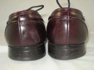 Johnston Murphy leather dress loafers burgandy 10.5  