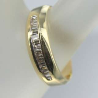 Fine 14k Gold Diamond Mans Half Eternity Band Ring.0.45 CTW.No 
