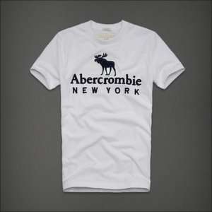 Abercrombie Fitch Men White Connery Pond short sleeve T shirt  