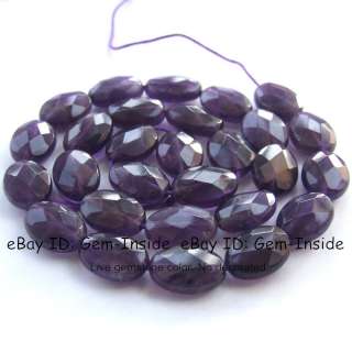 AAA 10x14mm Oval Faceted Natural Amethyst Gemstone  
