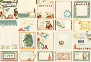   Pages~BOTANICAL CHRISTMAS~Journaling Cards Motif 18pc NEW 2011!  