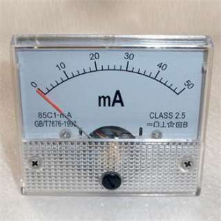 50mA DC AMP Analog Current Panel Meter Ammeter 0 50mA  