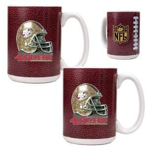 San Francisco 49ers Game Ball Ceramic Coffee Mug Set:  