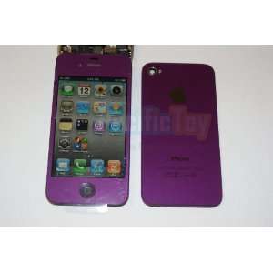  Shinny Purple iPhone 4S 4GS Full Set + Tools: Front Glass 