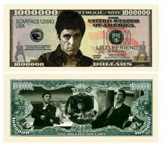 Scarface Million Dollar Bill W/Protector ($1.59)  