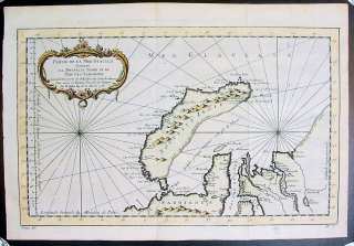 1758 Bellin Antique Map Novaya Zemlya & Nenets, Russia  