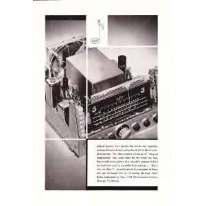 1947 Scott Radio Phonograph interior chassis Original Vintage Print Ad