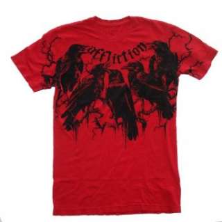  Affliction Crow Mens Short Sleeve Tee: Clothing