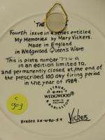 c909: Wedgwood Plate RECITAL by Mary Vickers  