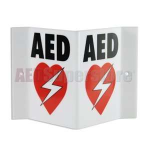  3D (White) Projection Style Sign (Black/Red on White 