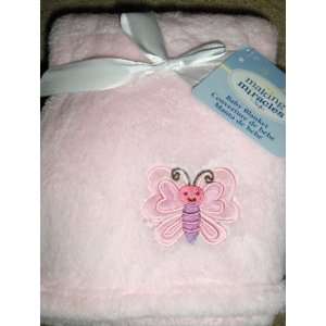    NoJo Making Miracles Pink Baby Blanket Butterfly Applique: Baby