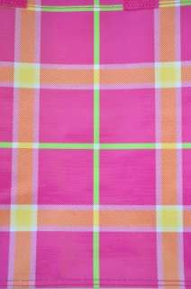 New DRUG STORE TOTE BOOK BAG Lilly Pink Green Plaid Eco  