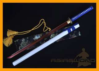 100% Hand Forged Ninjiato T10 1095 Red Blade Japanese Sharpened Ninja 