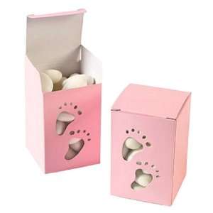  Baby Girl Footprint Treat Boxes (2 dz): Health & Personal 