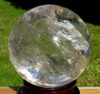 159mm (6.3) Huge Clear Quartz Crystal Sphere Ball Rare  