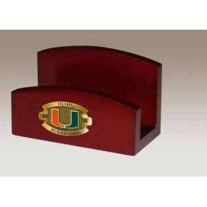  Miami Hurricanes Business Card Holder: Sports & Outdoors
