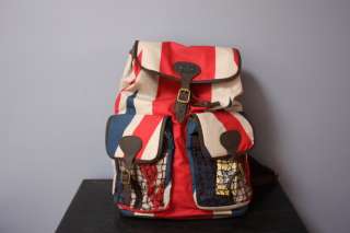 BARBOUR Union Jack Waxed Cotton Racksack Backpack   NWT  
