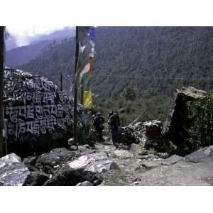  Men Walking, Nepal Travel Premium Poster Print by Michael 