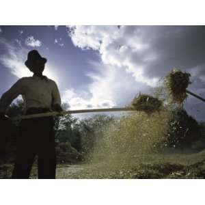  Man Working, Tibet Travel Premium Poster Print by Michael 