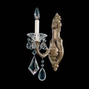   Rock Crystal 1 Light Wall Sconce in Bronze Umber with Rock crystal