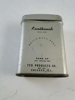 Vintage WWII Era Match Book Holder Cigarette Pin Up Girl Tin Box 
