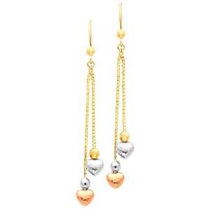   Heart Dangle Hanging Earrings for Women The World Jewelry Center