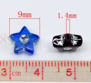 500 Mixed Star Shape Acrylic Beads 9x9mm  