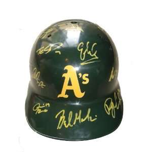 2012 Oakland Athletics Team Autographed Full Size Batting Helmet with 