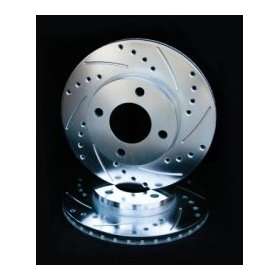 Winning Performance RR34022SD Slotted Cross Drilled Zinc Plated Rotors 