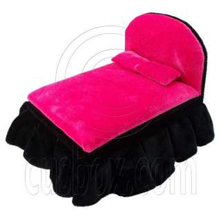 Black Pink Big Bed Jewelry Box 1:6 for Blythe Dolls House Dollhouse 