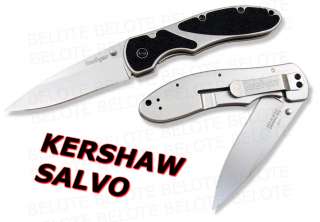 Kershaw Salvo Folding Knife Plain Edge w/ Trac Tec 2445  