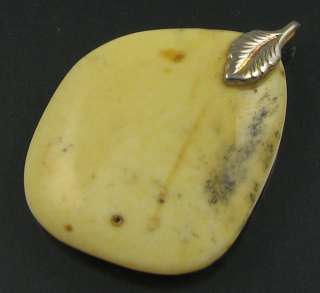 ANTIQUE Large Great Color Genuine BALTIC AMBER Pendant  