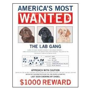   : TIN SIGN NOSTALGIC ~ ANIMALS ~ WANTED THE LAB GANG: Home & Kitchen