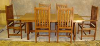 DINING ROOM TABLE AND CHAIR SET MISSION ARTS & CRAFTS  